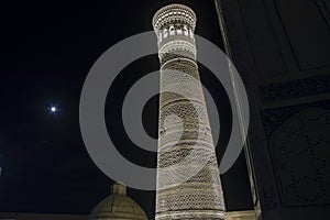 Full moon at Tower of Death, Bukhara, Uzbekistan