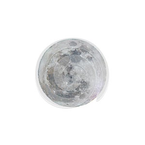 Full moon with white background. photo