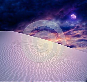 Full moon at White Sands
