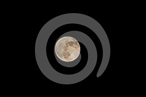Full Moon with Wispy Clouds in Night Sky Background