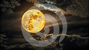 Full MoonYellow MoonNight Sky