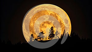 Full MoonYellow MoonNight Sky