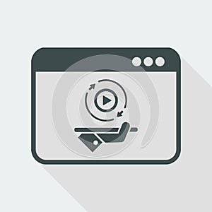 Full multimedia services - Vector flat icon