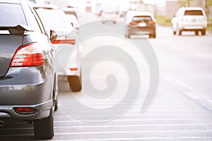 Full parking. Aerial car parking lot outdoors