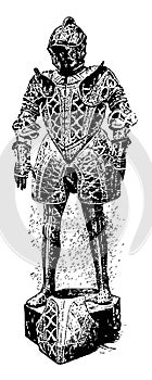 Full Plate Armor, vintage illustration