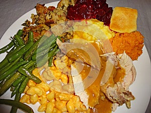 Full Plate Thanksgiving Turkey Dinner