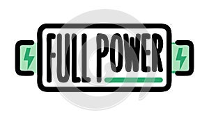 Full Power Battery for Maximum Performance, vector design Generative AI