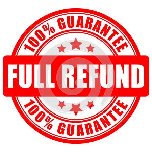 Full refund guarantee stamp