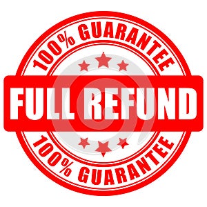 Full refund guarantee stamp
