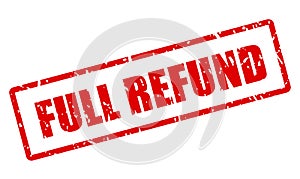 Full refund vector stamp