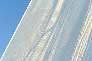 Full sail with blue sky