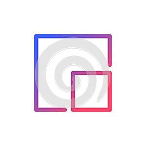 Full screen mode pixel perfect gradient linear ui icon
