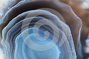 Fragment of blue layered agate