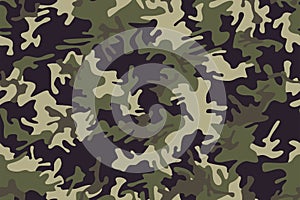 Full seamless abstract military camouflage skin pattern vector for decor and textile. Army masking design
