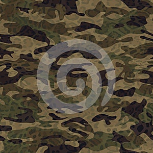 Full seamless khaki dirty military camouflage texture pattern vector. Distressed army skin design