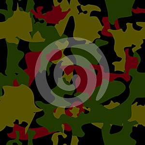 Seamless military camouflage dark texture skin pattern vector for textile. Usable for Jacket Pants Shirt and