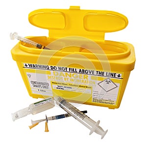 Full sharps container