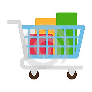 Full Shopping Cart Simple Modern Icon