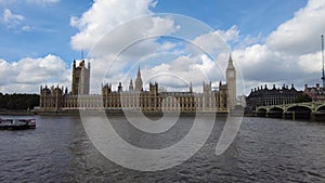 Full Shot of Houses of Parliament Big Ben - Westminster Palace, London, England, United Kingdom