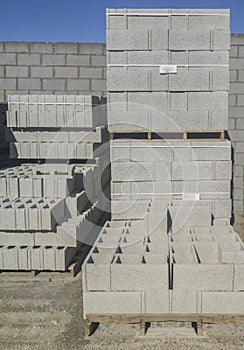 Full size hollow concrete blocks