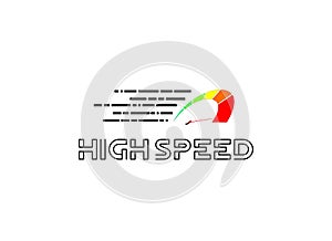 full speed vector illustration isolated on a white background