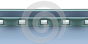 Full spherical 360 by 180 degrees seamless panorama in equirectangular equidistant projection panorama in interior empty galery