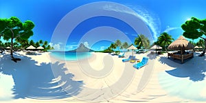 full spherical hdri 360 panorama tropical island beach