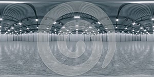 Plný guľový 360 stupňa z prázdny výstava priestor. pozadie a akcie. dlaždice poschodie. obchodná politika na dosiahnutie maximálneho ekonomického efektu 