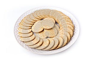 Full stack of patterned mexican galleta cookies photo