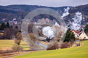 Full steam ahead with the Rodelblitz special train near Schmalkalden