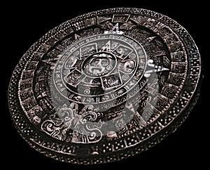 Full stone mayan calendar from distance