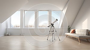 Full Telescope Design With Partial Overlap: Hyper-realistic Empty Living Room Photography
