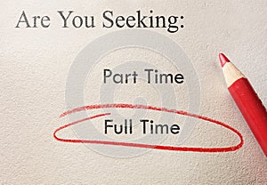 Full time job