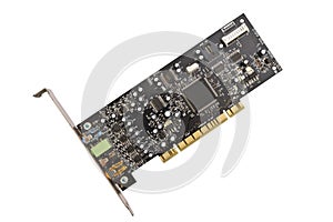 Full top view sound card