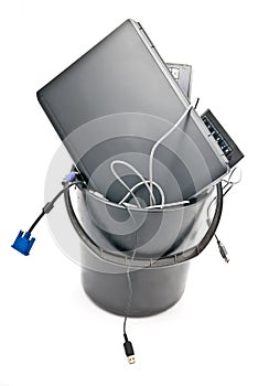 Full trash of used hardware