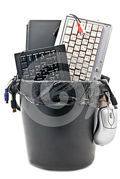 Full trash of used hardware