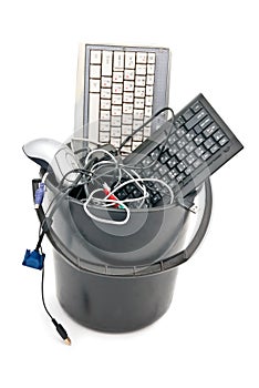 Full trash of used hardware