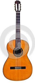 Full view of classical acoustic guitar