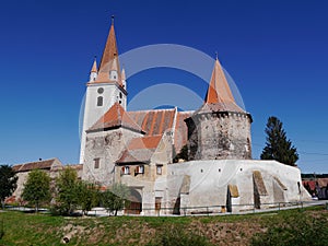 Full view, Cristian fortified church, Transylvania, Romania