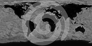 Full view of the Earth from space. Approximately 700 km away.Digital combination from the collection of satellite