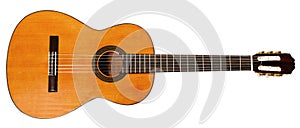 Full view of spanish acoustic guitar