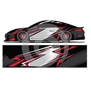 Full wrap racing car abstract vinyl sticker graphics kit