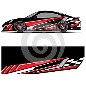 Full wrap racing car abstract vinyl sticker graphics kit