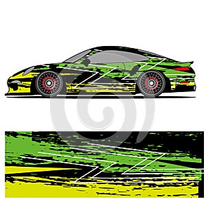 Full wrap racing car abstract vinyl sticker graphics kit