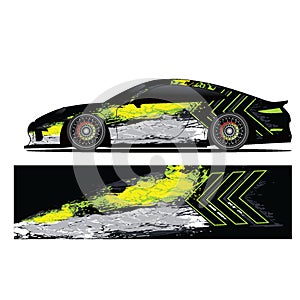 Full wrap racing car abstract vinyl sticker graphics kit auto