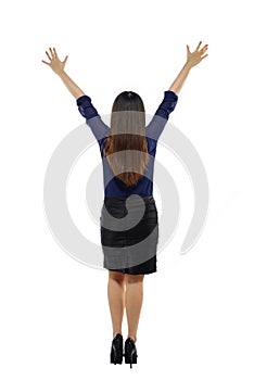 Fullbody Business Woman From Behind photo