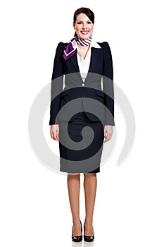 Fullbody of a young beautiful business woman
