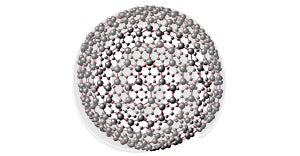 Fullerene C720 molecular structure isolated on white