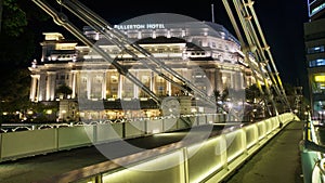 The Fullerton Hotel viewed from Cavenagh Bridge