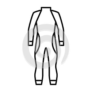 Fullsleeve wetsuit icon. Diving swimsuit